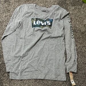 Levi's Heather Gray Long Sleeve Tee